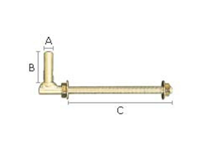 Gallagher Gudgeon Thru Gate Post Hanger 3/4" X 14"