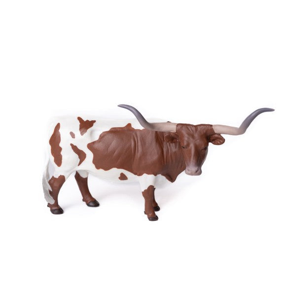 Little Buster Texas Longhorn Steer Red-White