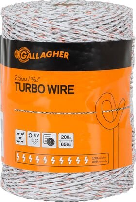 Gallagher Turbo Wire White 656’ (3/32”, 2.5mm)