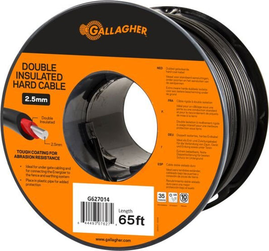 Gallagher Double Insulated Hard Cable 12.5 Gauge 65' Roll
