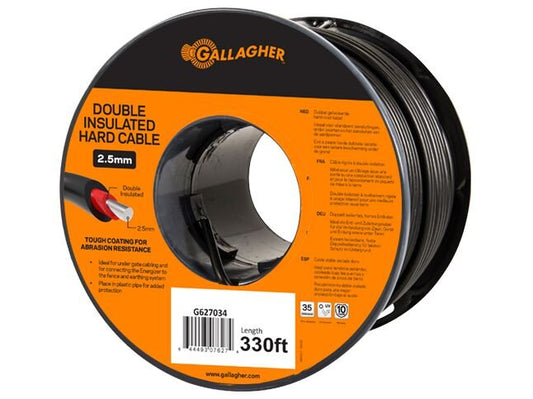 Gallagher Double Insulated Hard Cable 12.5 Gauge 330' Roll