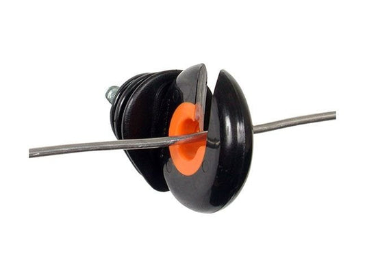 Gallagher Wood Post Screw-In Ring Insulator Black