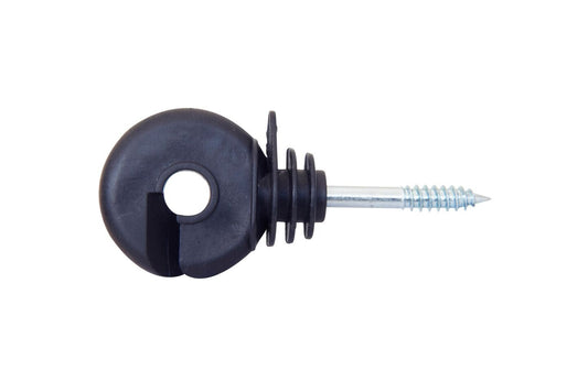 Gallagher Wood Post Screw-In Ring Insulator White