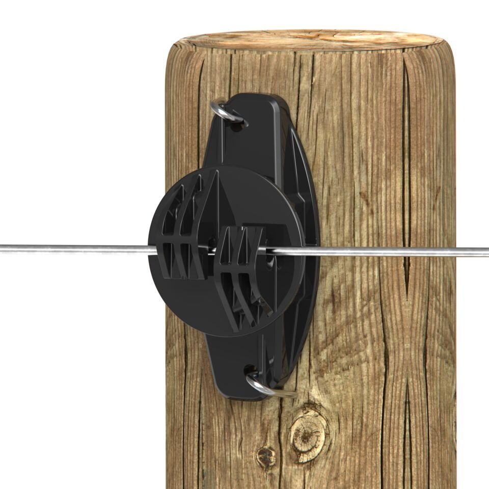 Gallagher Wood Post Claw Insulator Black