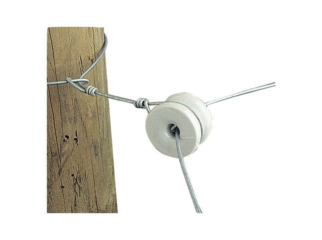 Gallagher Porcelain Round Insulator White