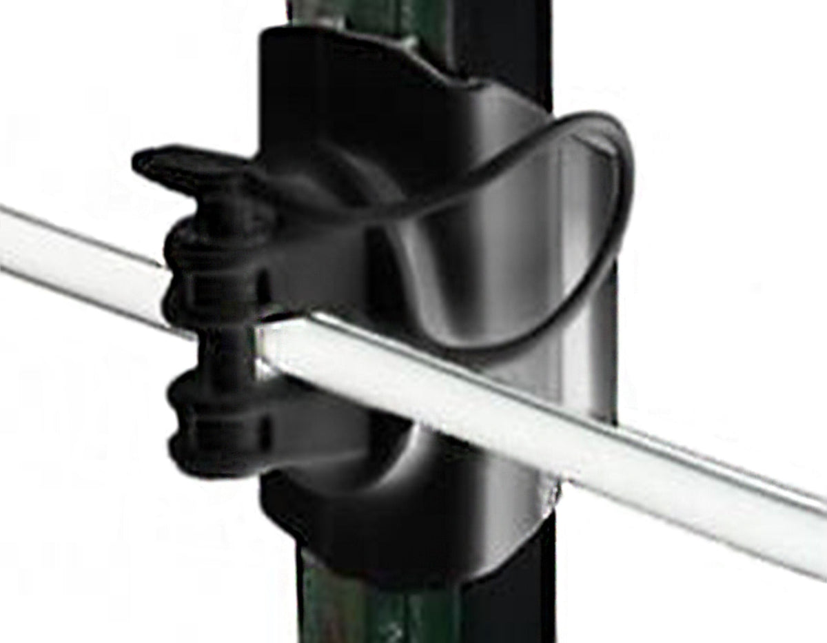 Gallagher T Post Wide Jaw Pinlock Insulator Black