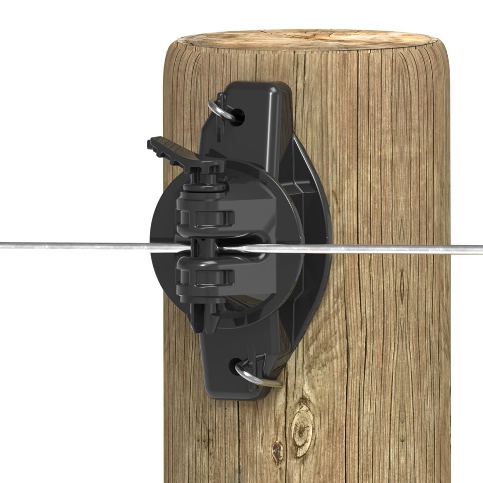 Gallagher Wood Post Pinlock Insulator Black