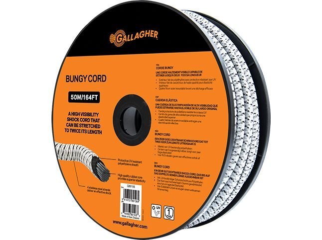 Gallagher White Bungy Cord 164' Roll